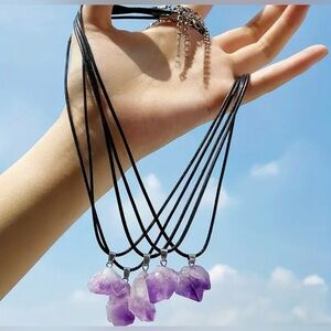 Amethyst Pendant Necklace unisex
Buy one get one free